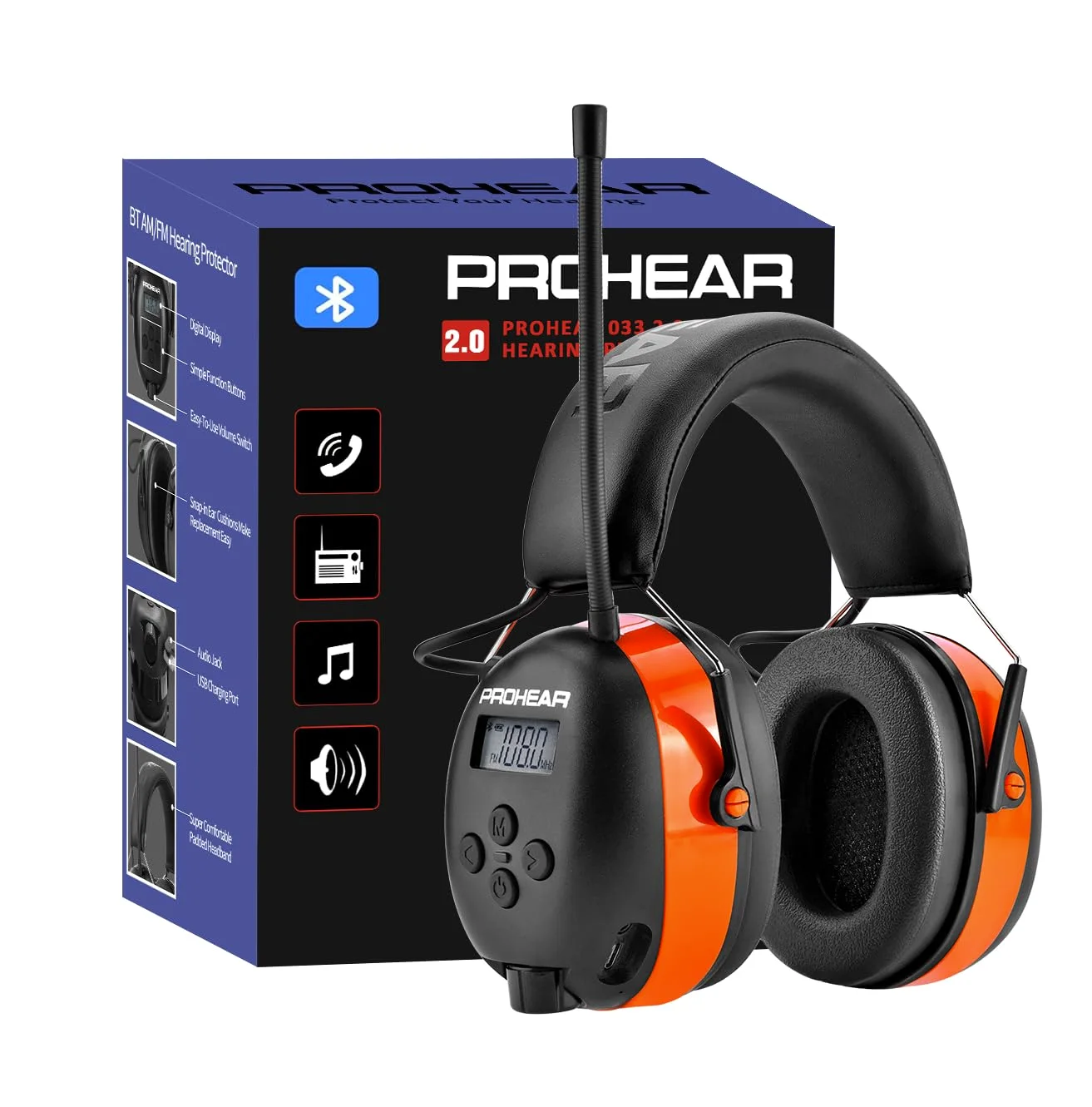 033 Bluetooth AM/FM Radio Earmuffs 033 Bluetooth AM/FM Radio Earmuffs